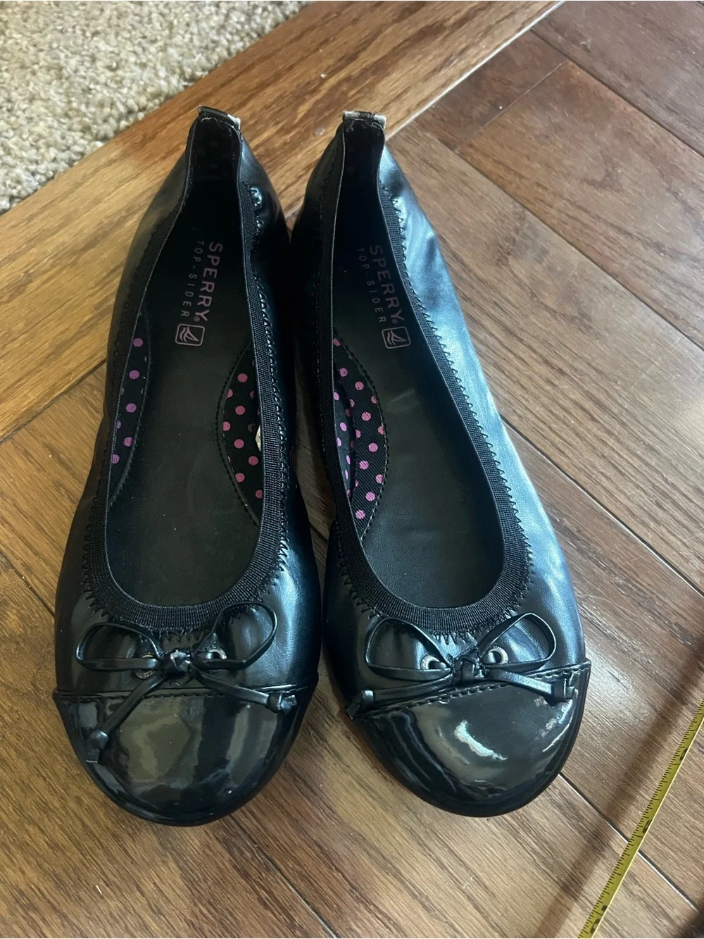 Sperry Top-Sider Elise Black Ballet Flats Girls Youth 3.5 / Women’s 5